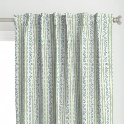 Spoonflower Smaller Scale Blue Curtain Panel