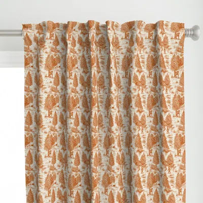 Spoonflower Small-scale Orange Curtain Panel