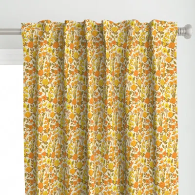 Spoonflower Small-scale Yellow Curtain Panel