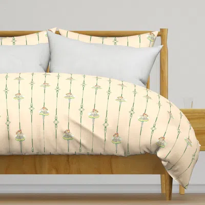 Spoonflower Snow Bunny Stripe - Party Duvet Cover
