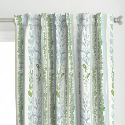 Spoonflower Soft Blue And Green Curtain Panel