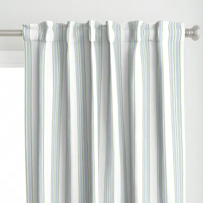 Spoonflower Soft Blue And Soft Greens Curtain Panel