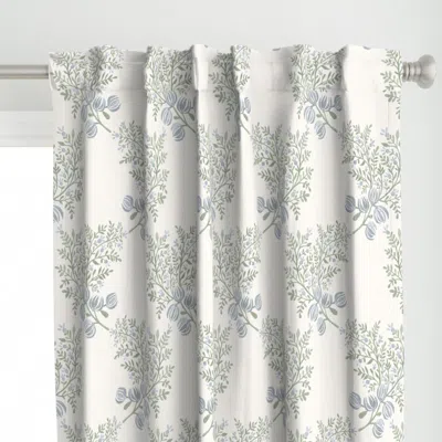 Spoonflower Soft Green And Blues On Curtain Panel