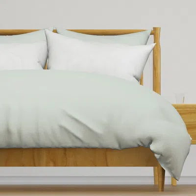 Spoonflower Soft Green Gray Solid Color Duvet Cover