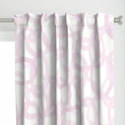 Spoonflower Soft Pale Pink Circles Curtain Panel