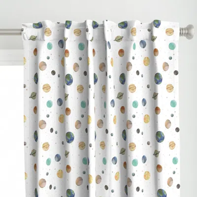 Spoonflower Solar System (medium) Curtain Panel In Multi