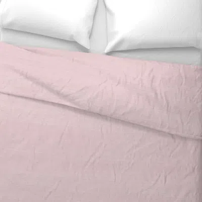 Spoonflower Solid Faux Grasscloth In Blush Wide Cotton Sateen 3.5 oz 26" X 20" Standard Knife Edge