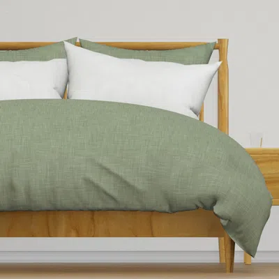Spoonflower Solid Linen Texture - Duvet Cover