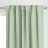Spoonflower Solid Sage Mint Green Curtain Panel