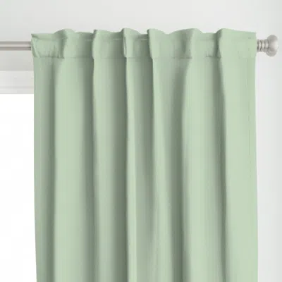 Spoonflower Solid Sage Mint Green Curtain Panel