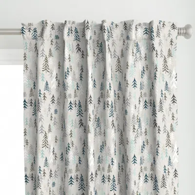 Spoonflower Solitude (earth) Med Curtain Panel