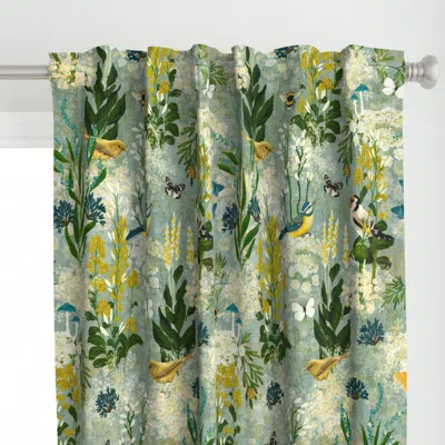 Spoonflower Songbirds In The Garden - Curtain Panel