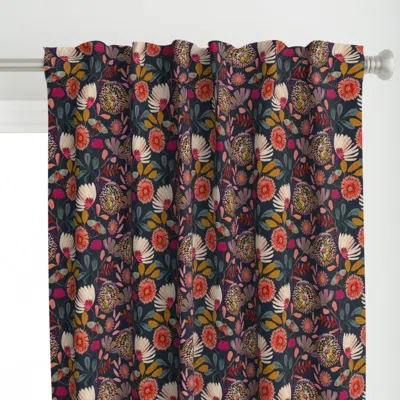 Spoonflower Sophisticated Botanicals Curtain Panel