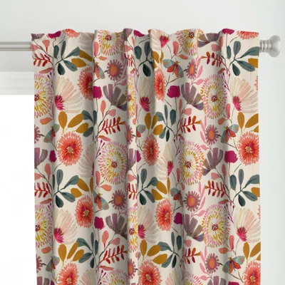 Spoonflower Sophisticated Botanicals Curtain Panel