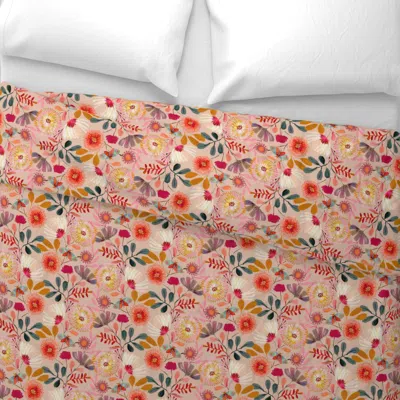 Spoonflower Sophisticated Botanicals Light Beige Medium Wide Cotton Sateen 3.5 oz 26" X 20" Standard Knife Edge