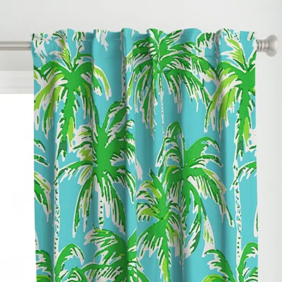 Spoonflower Southern Coastal Palm Curtain Panel