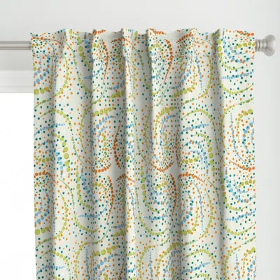 Spoonflower Spinning Dots Galaxy Curtain Panel