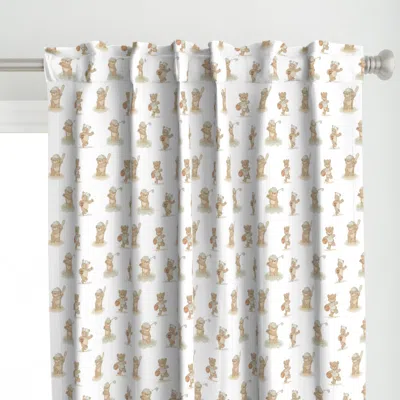 Spoonflower Sports Teddy Bears Curtain Panel