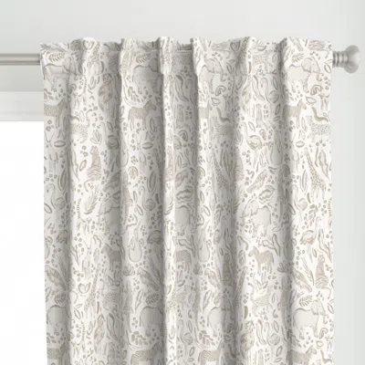 Spoonflower Spot The Animal - Greige Curtain Panel