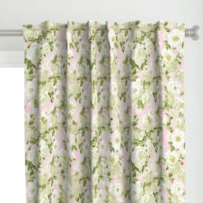 Spoonflower Spring Bloom - White On Curtain Panel