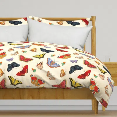 Spoonflower Spring Butterflies Duvet Cover