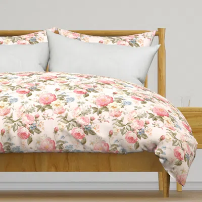 Spoonflower Spring Fling Floral 6 (pink) Duvet Cover