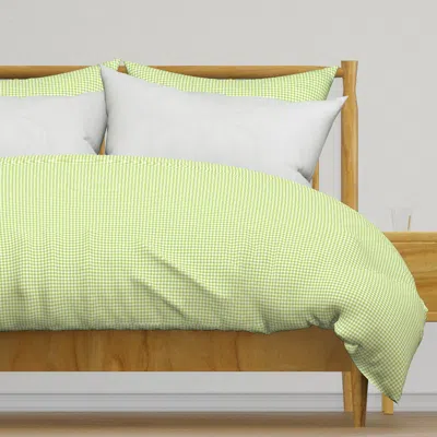 Spoonflower Spring Green Gingham / Small Duvet Cover