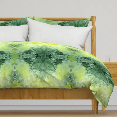 Spoonflower Spring Greens Tie Dye Duvet Cover