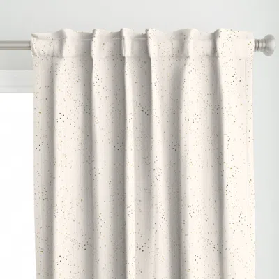 Spoonflower Sprinkly Gold Dots-cream Curtain Panel