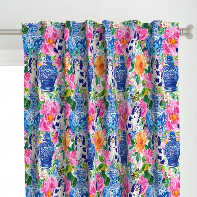 Spoonflower Staffordshire Dogs And Curtain Panel