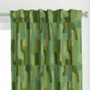 Spoonflower Staggered Mcm Green Curtain Panel