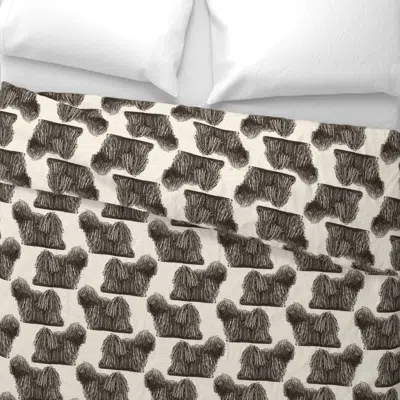Spoonflower Standing Puli - Sepia Euro Pillow Sham