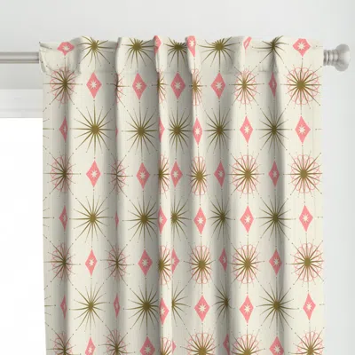 Spoonflower Starburst Pink Curtain Panel