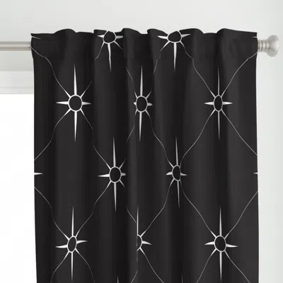 Spoonflower Starburst Tufts-retro-mid Curtain Panel