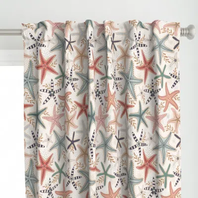 Spoonflower Starfish On The Beach Curtain Panel