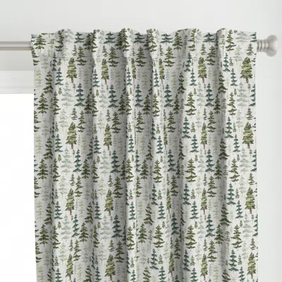 Spoonflower Starry Night Sky Forest Curtain Panel