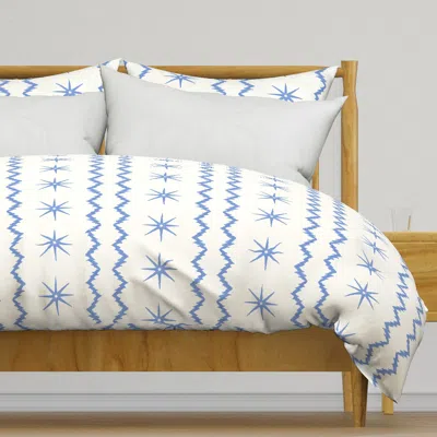 Spoonflower Stars And Stripes Cerulean And Duvet Cover