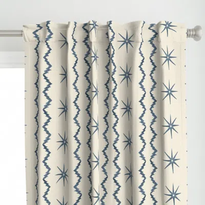 Spoonflower Stars And Stripes Slate Curtain Panel