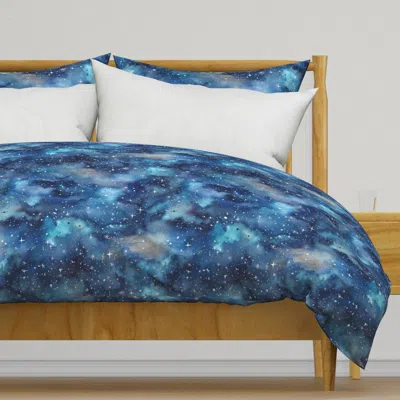 Spoonflower Stars At Midnight Dreamy Sky Duvet Cover