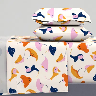 Spoonflower Stingray Party Full Sheet Set