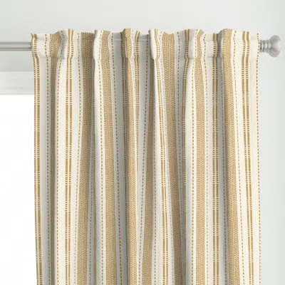 Spoonflower Stitches Stripes - Curtain Panel