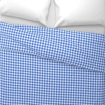 Spoonflower Stockholm Gingham Delfts Blauw Wide Cotton Sateen 3.5 oz 26" X 20" Standard Knife Edge