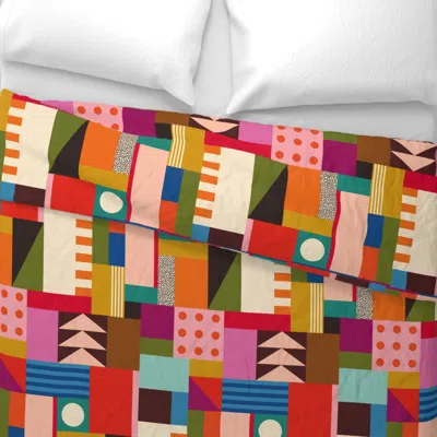Spoonflower Straights And Circles Wide Cotton Sateen 3.5 oz 26" X 20" Standard Knife Edge