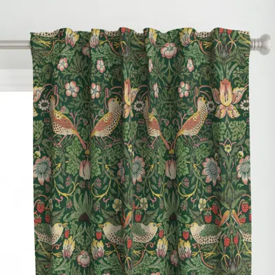 Spoonflower Strawberry Thief Redux Curtain Panel