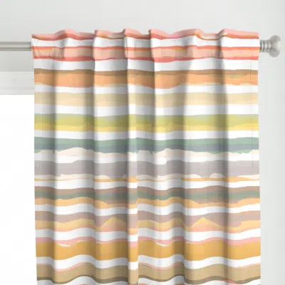 Spoonflower Striped Viewpoint - Large Curtain Panel