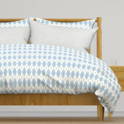 Spoonflower Stylish Preppy Light Blue Duvet Cover