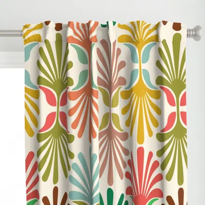 Spoonflower Stylized Geometric Curtain Panel