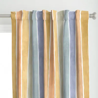 Spoonflower Summer Beach Sunrise Curtain Panel