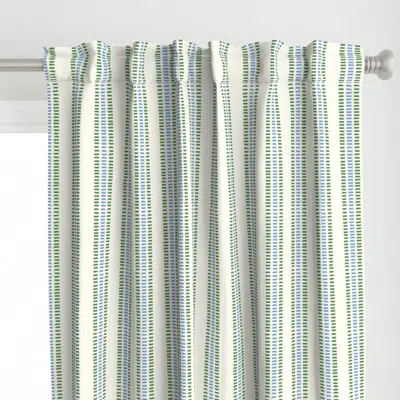 Spoonflower Summer Stripes Narrow - Curtain Panel