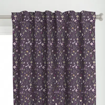 Spoonflower Summer Wildflower Floral Curtain Panel